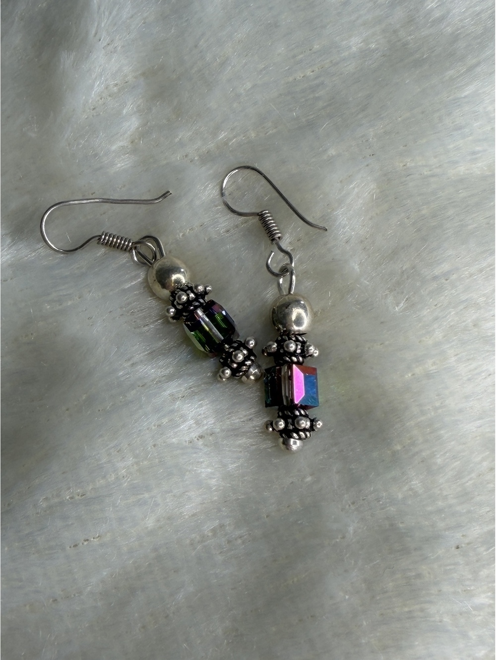 RARE Retired Silpada W0754 Swarovski Crystal & Sterling Silver Dangle Earrings